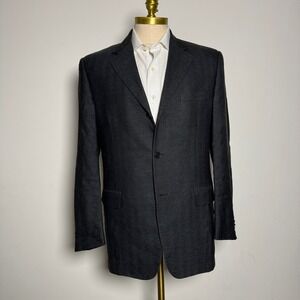 Cerruti 1881 Men's Gray Jacket Blazer Wool Silk Linen Blend Made Italy 52 (42R)